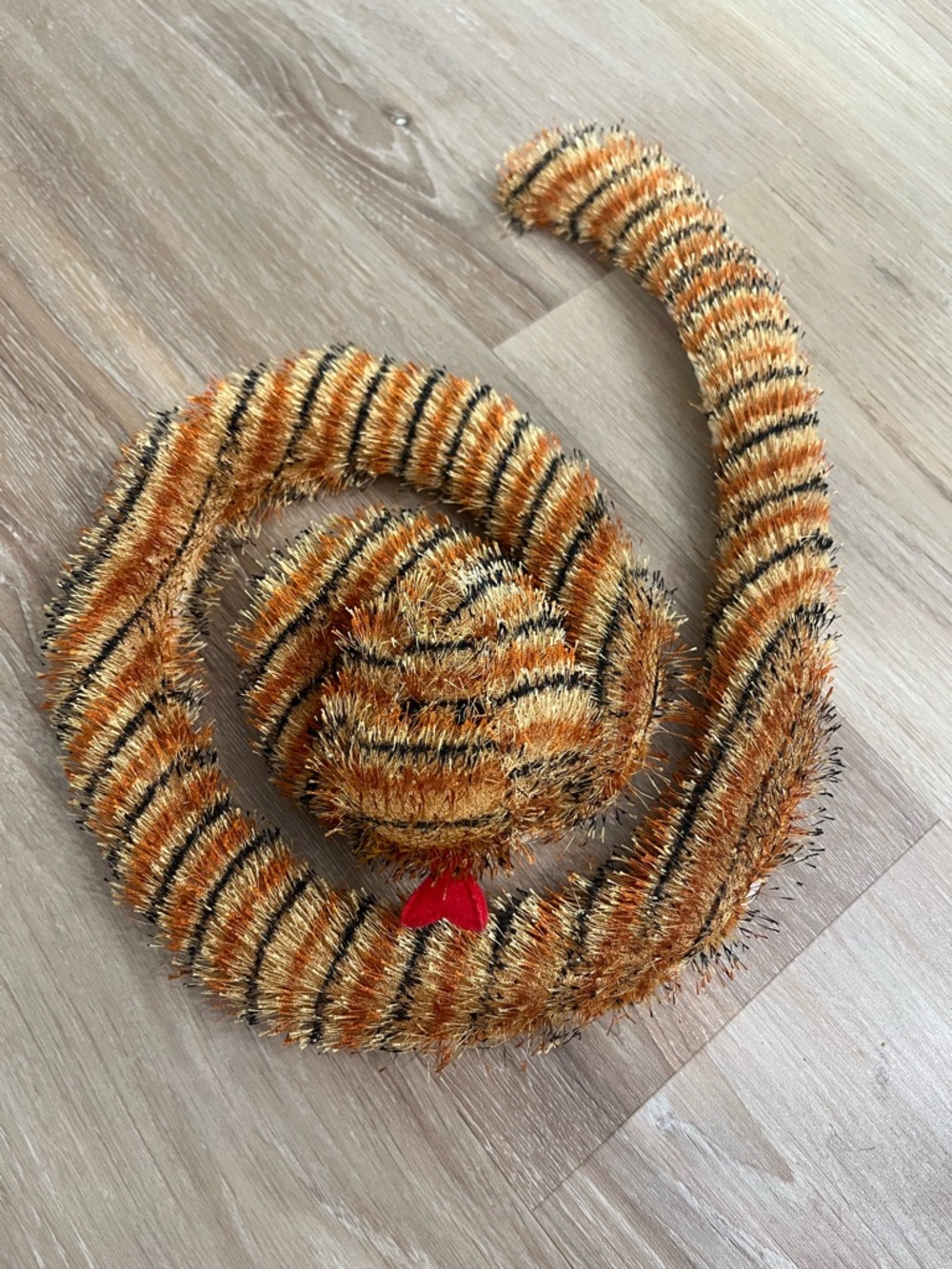 GANZ Webkinz Tiger Snake Orange Black Plush Stuffed Toy No Code HM154 38” Long